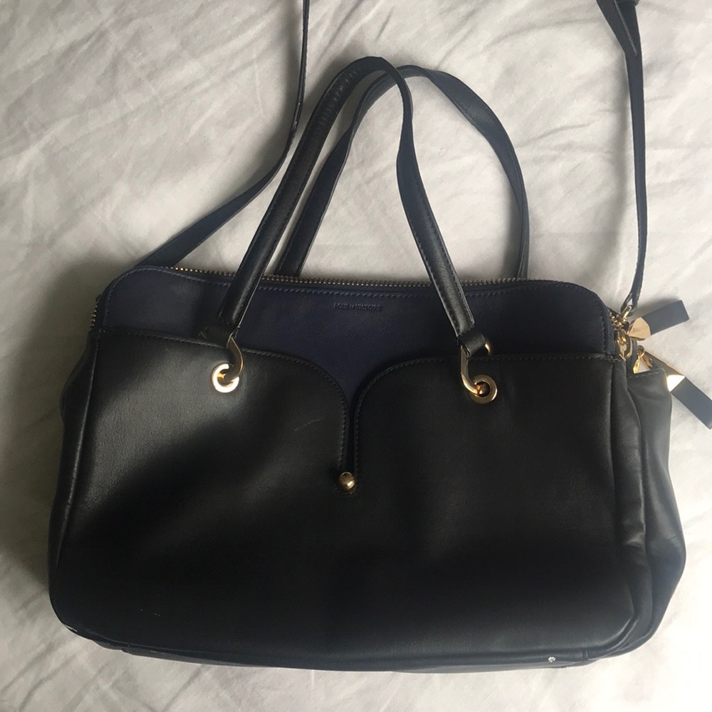 Pour La Victoire Black and Navy handbag
